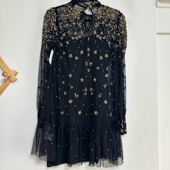 Farm Rio Embroidered Tulle Overlay Mini Dress, Size M - Picture 8 of 11